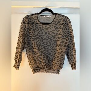 Zara Leopard Print Sweater